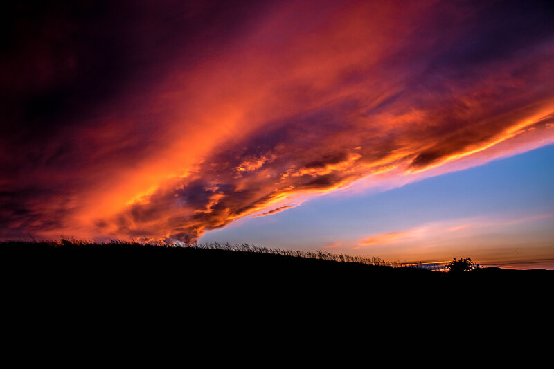 Sunset over Hill