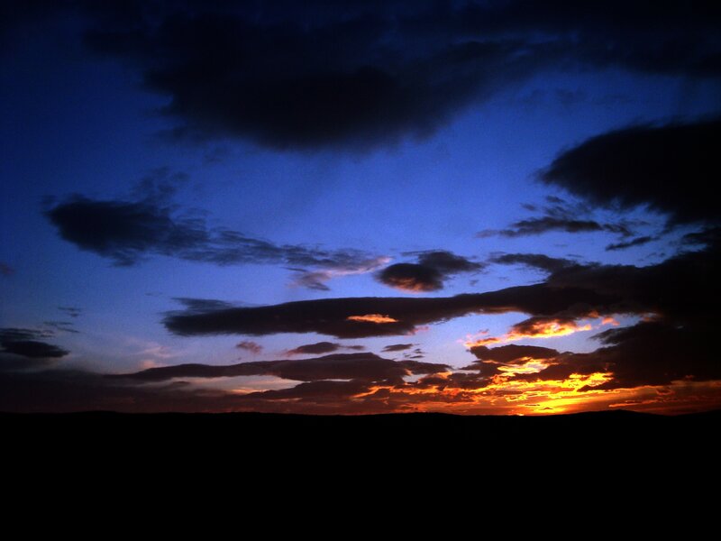 Sunset over Hills — Blue, Dramatic