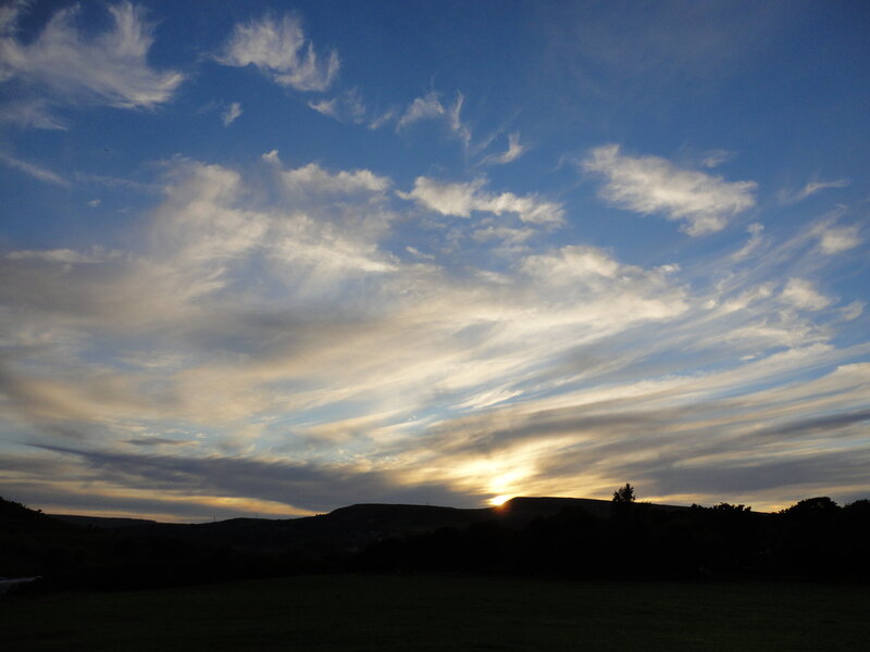 Sunset over Hills — Blue, Serene, Photograph