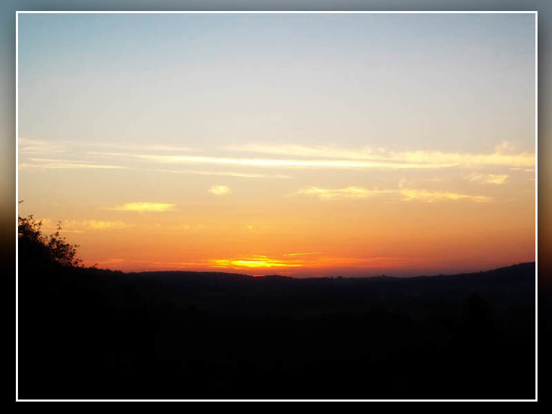 Sunset over Hills — Orange