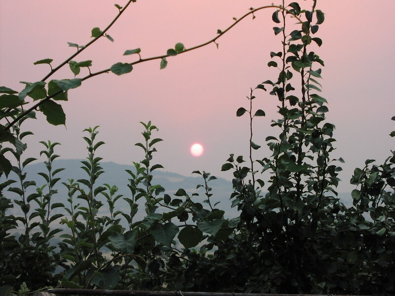 Sunset over Hills — Pink