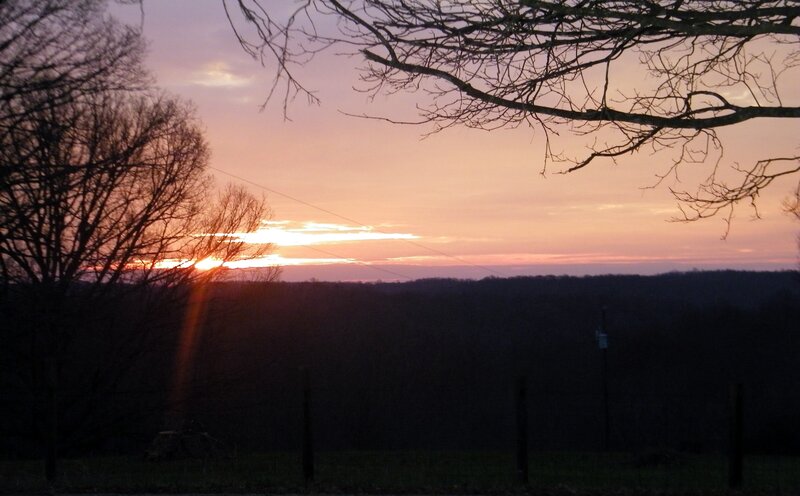 Sunset over Hills — Purple, Serene, Photograph