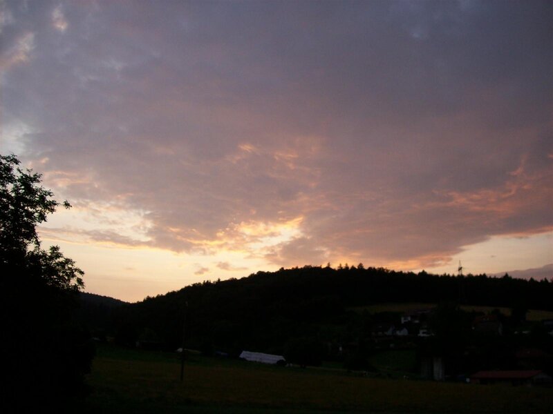 Sunset over Hills — Purple, Serene, Photograph, Trees