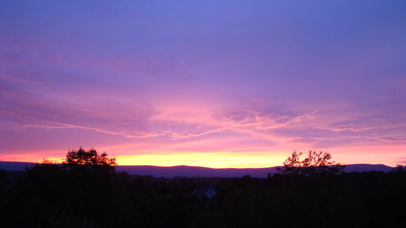 Sunset over Hills — Purple