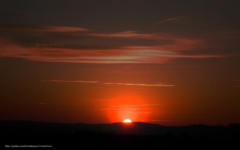 Sunset over hills