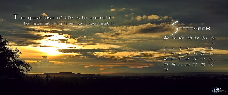 Sunset over Hills — Yellow, Dramatic
