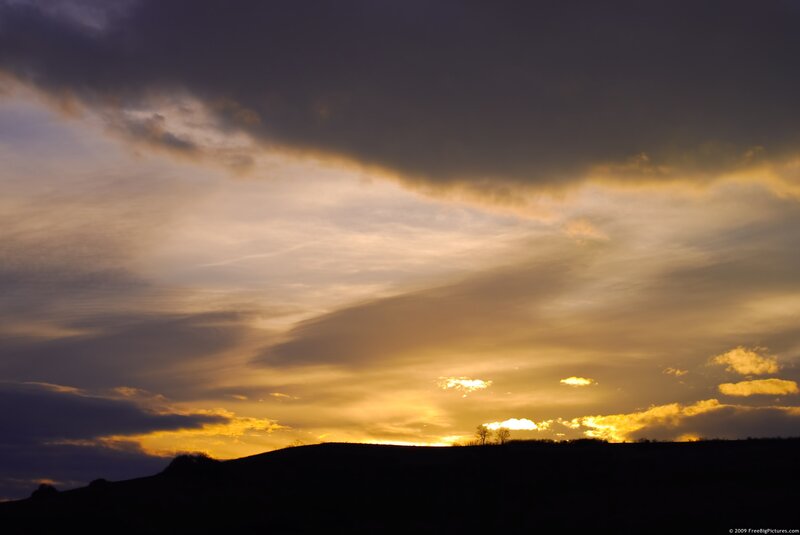 Sunset over Hills — Yellow