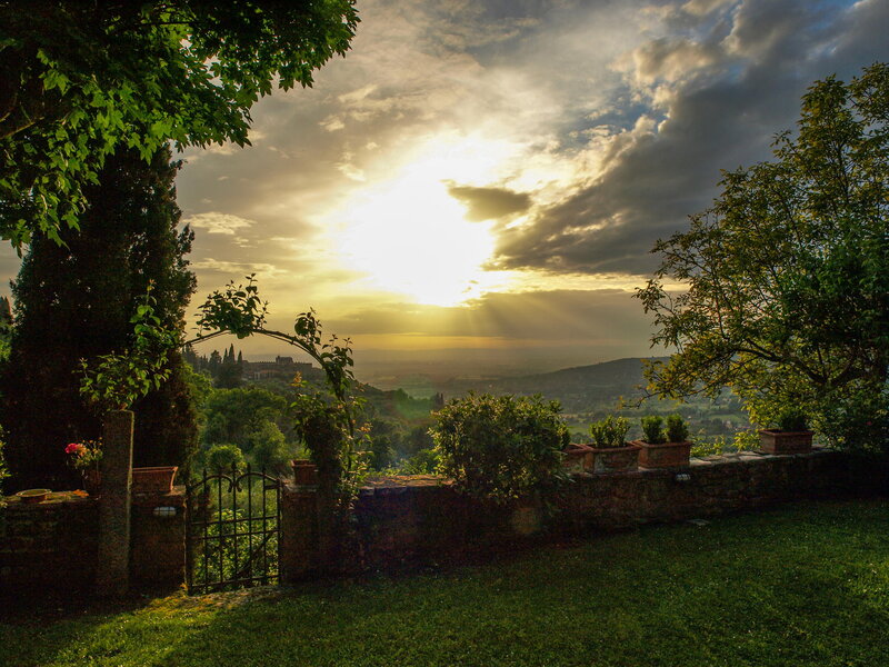 Sunset over Hillside Garden