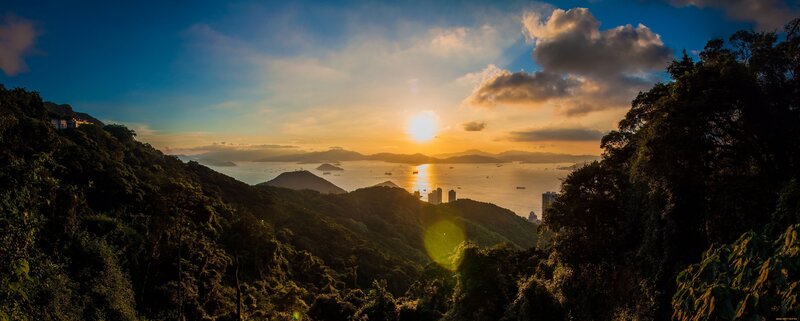 Sunset over Hong Kong