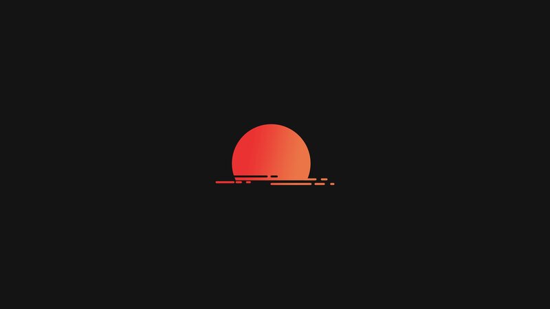 Sunset over Horizon — Black, Calm