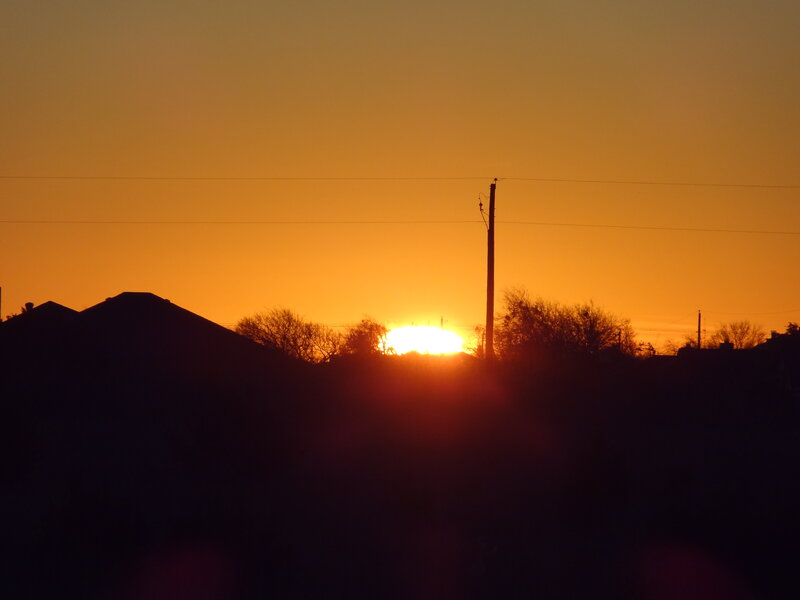 Sunset over Houses — Orange