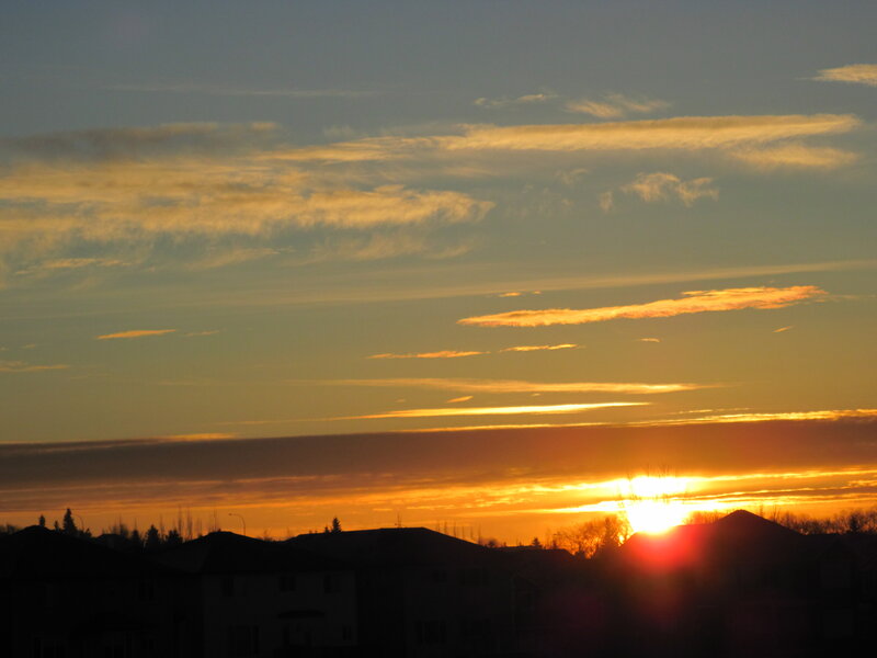 Sunset over Houses