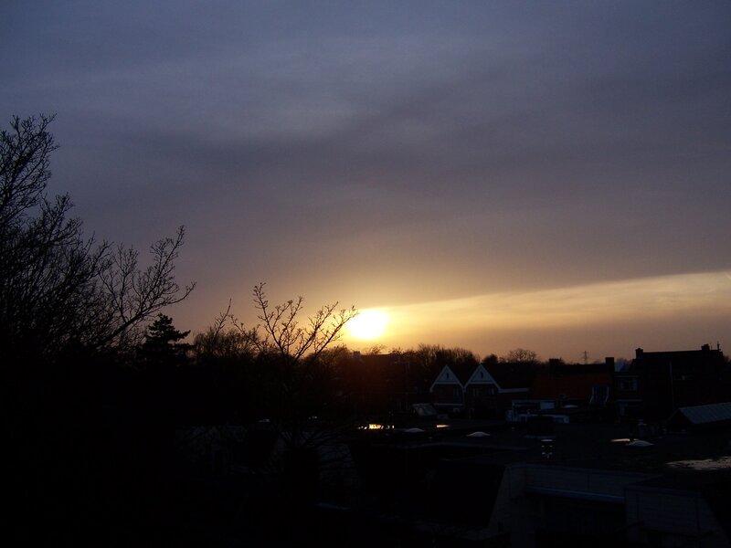 Sunset over Houses — Yellow