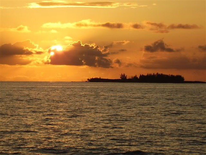 Sunset over Island — Orange