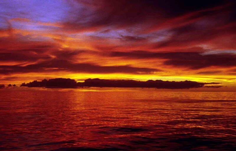 Sunset over Island