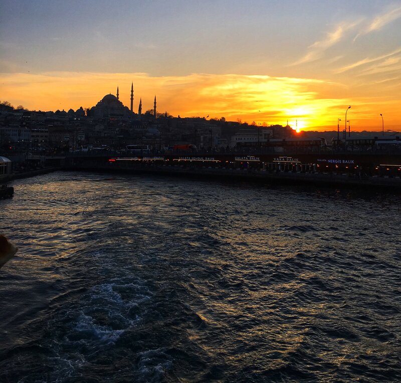 Sunset over Istanbul — Orange, Dramatic