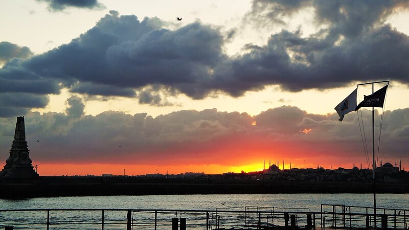 Sunset over Istanbul — Orange