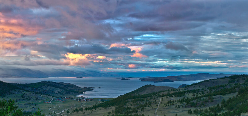 Sunset over Lake Baikal