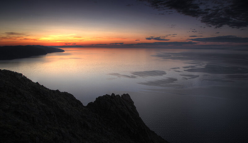 Sunset over Lake Baikal — Orange, Serene