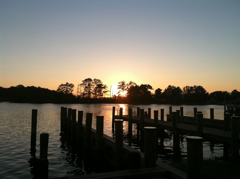 Sunset over Lake Dock