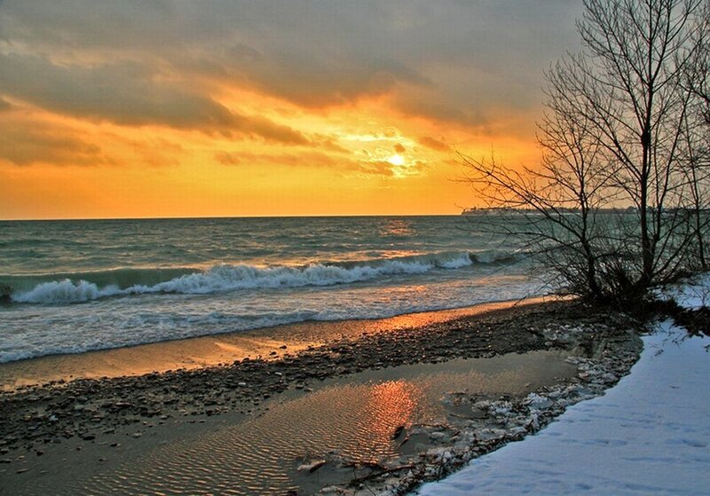 Sunset over Lake Shore