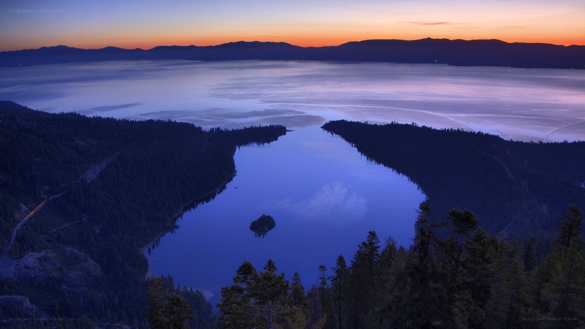 Sunset over Lake Tahoe