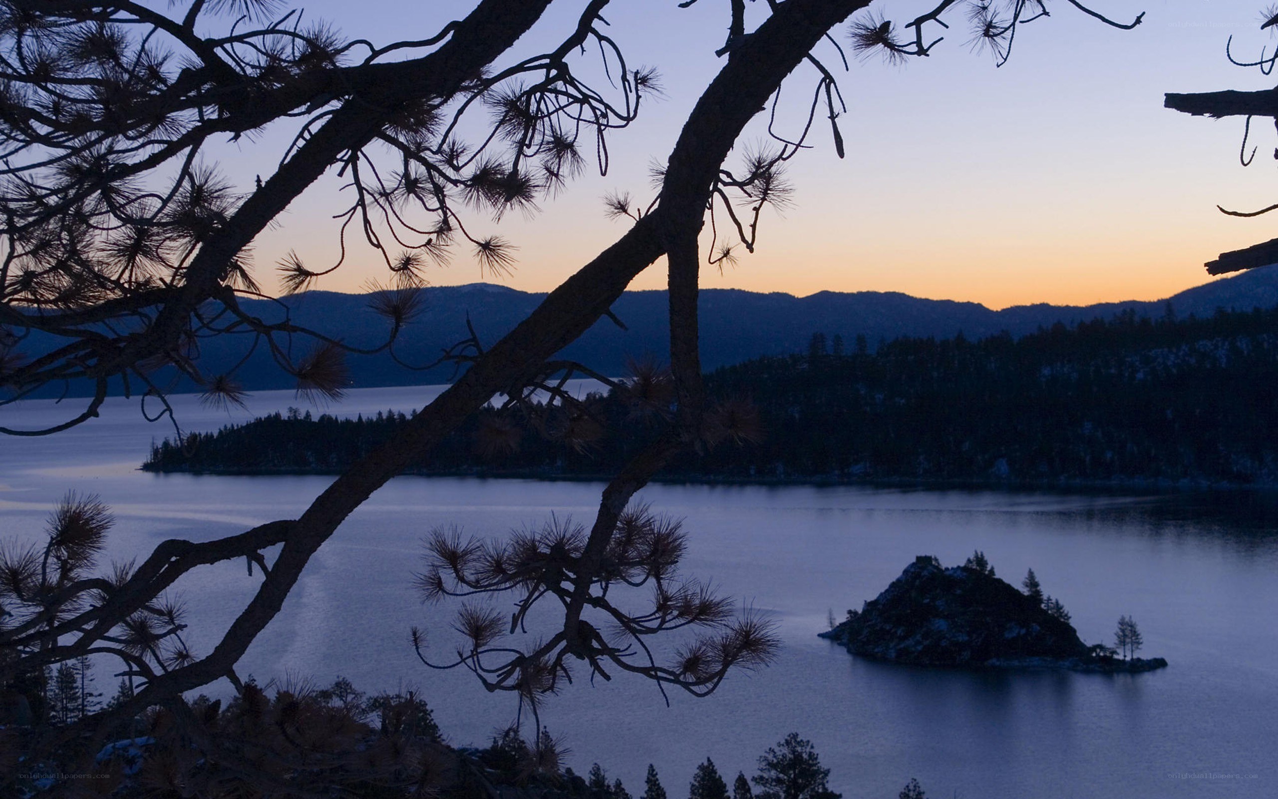 sunset over lake tahoe