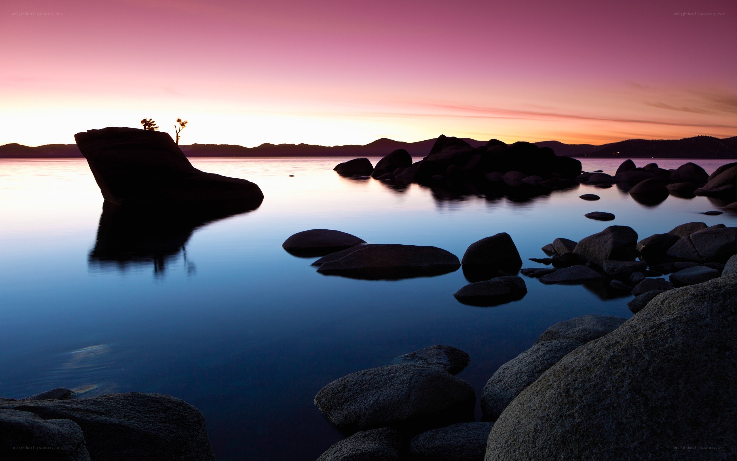 sunset over lake tahoe