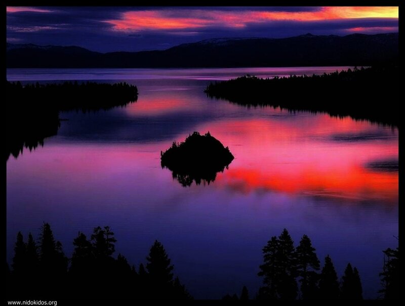 sunset over lake tahoe