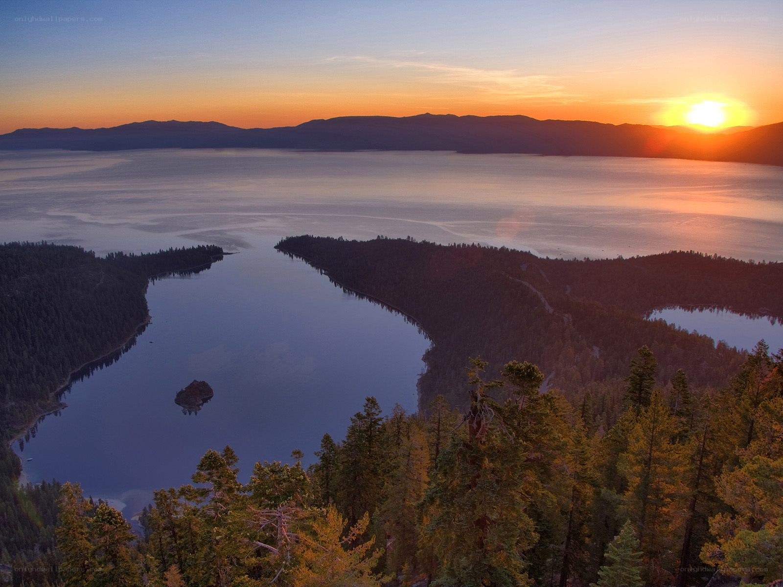 Sunset over Lake Tahoe