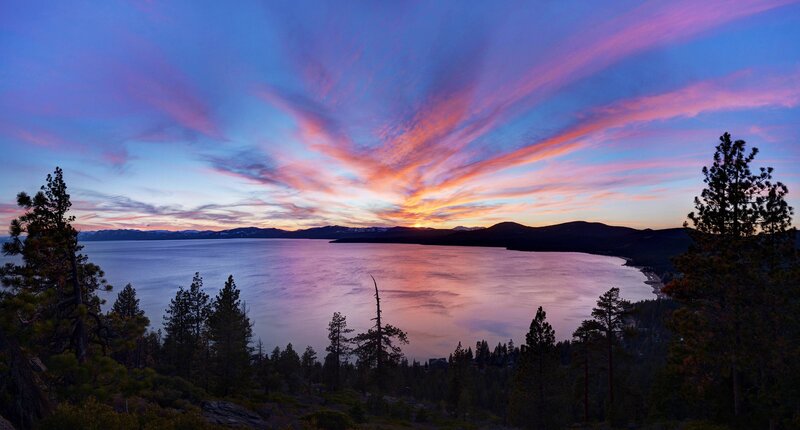 Sunset over Lake Tahoe — Purple