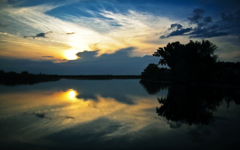 Sunset over Lake