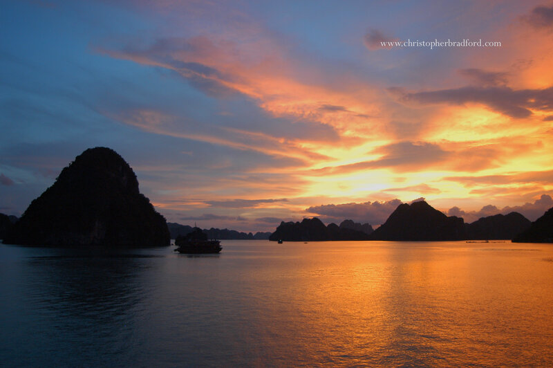 Sunset over Limestone Islands — Orange