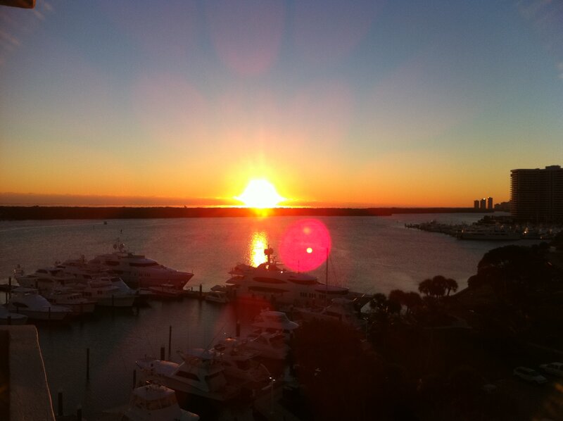 Sunset over Marina — Orange, Serene