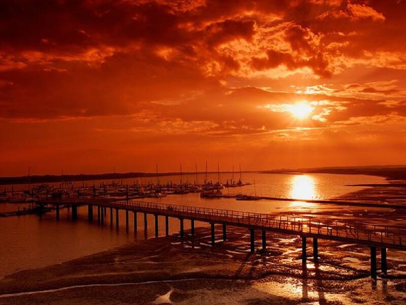 Sunset over Marina — Orange