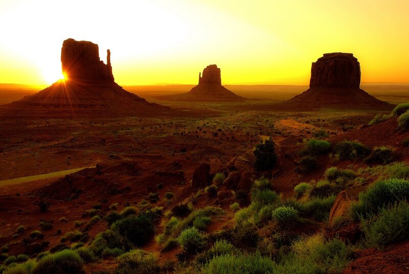 Sunset over Monument Valley