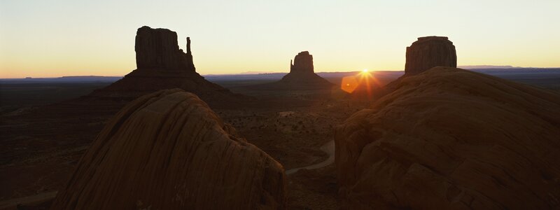 Sunset over Monument Valley