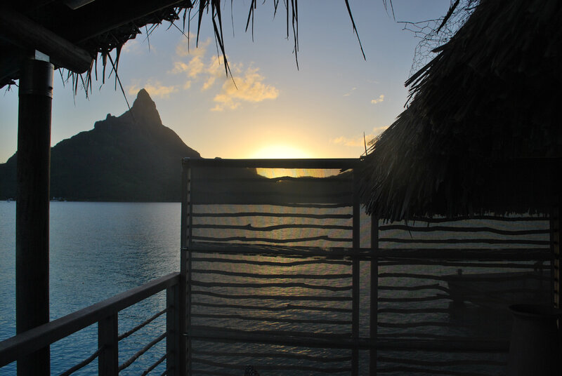 Sunset over Mountain Lake — Blue, Serene
