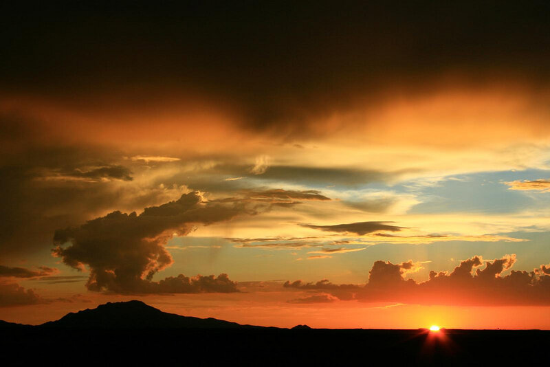 Sunset over Mountain — Orange
