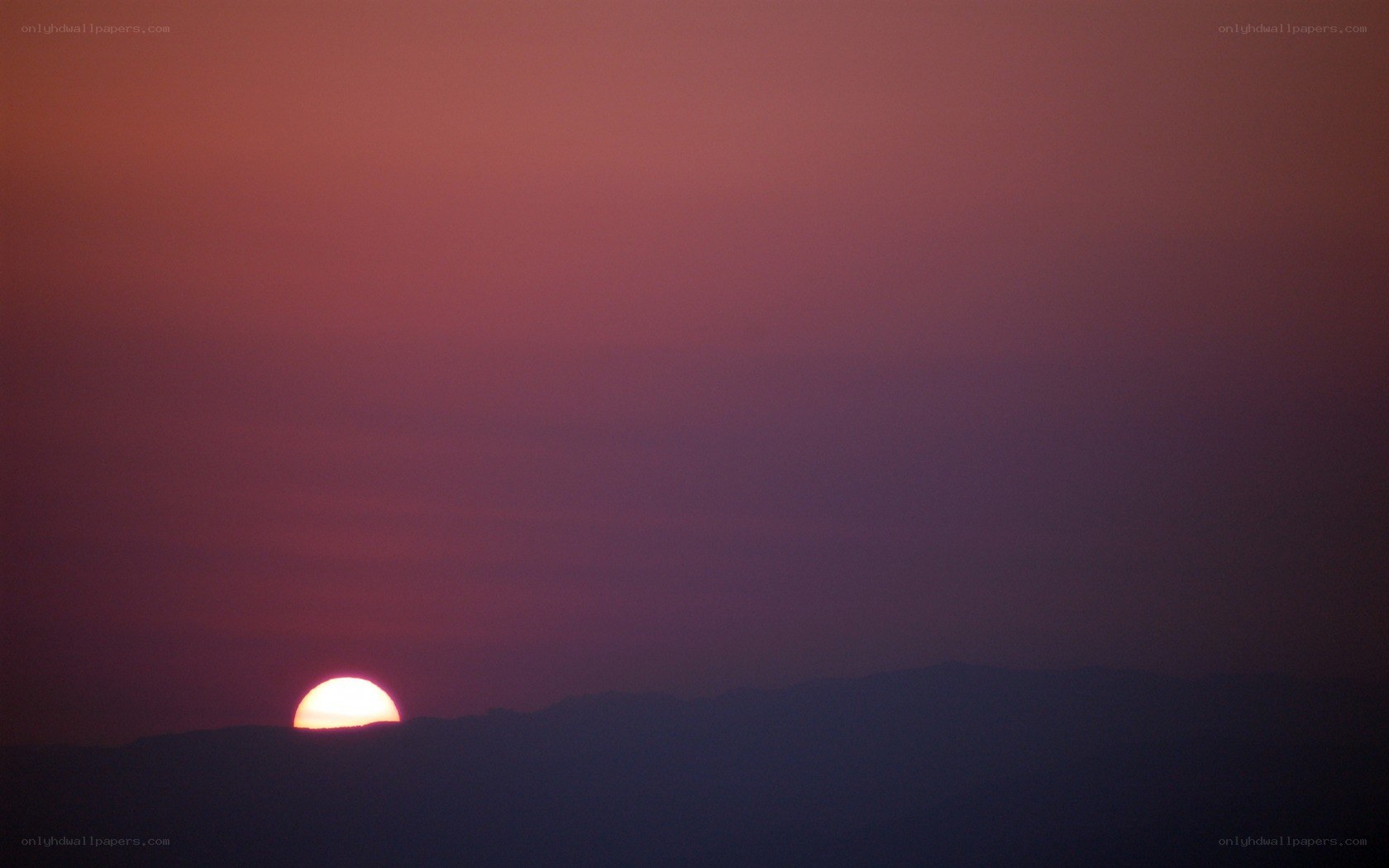 Sunset over mountains