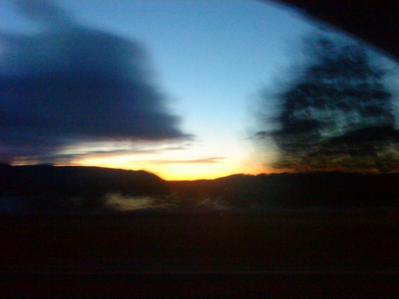 Sunset over Mountains — Blue, Dramatic, Photograph, Clouds