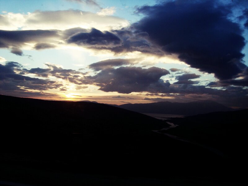 Sunset over Mountains — Blue, Dramatic