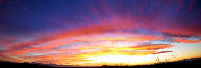 Sunset over Mountains — Purple, Dramatic, Photograph, Clouds