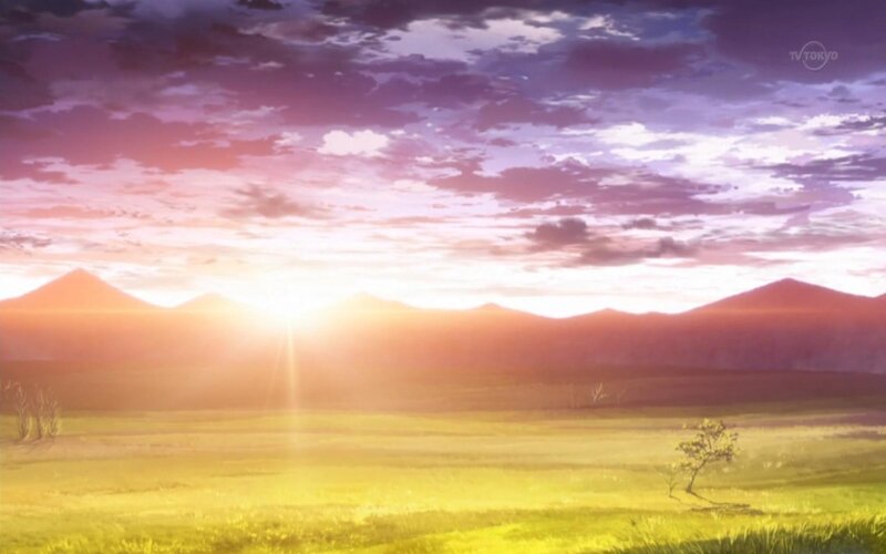 Sunset over Mountains — Purple, Serene