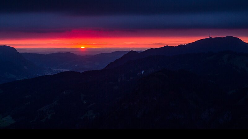 Sunset over Mountains — Sky