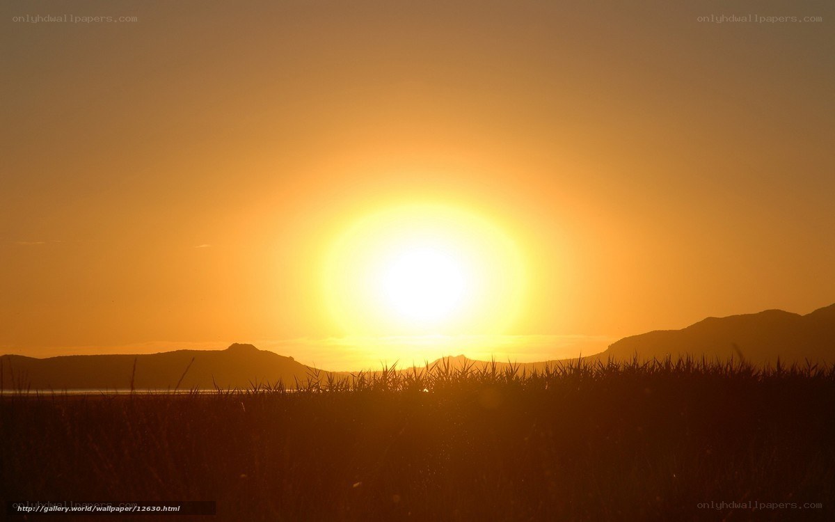 Sunset over mountains