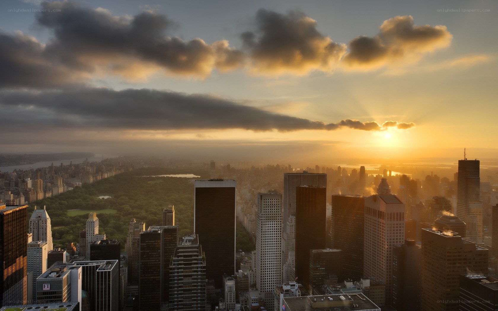 Sunset over New York City