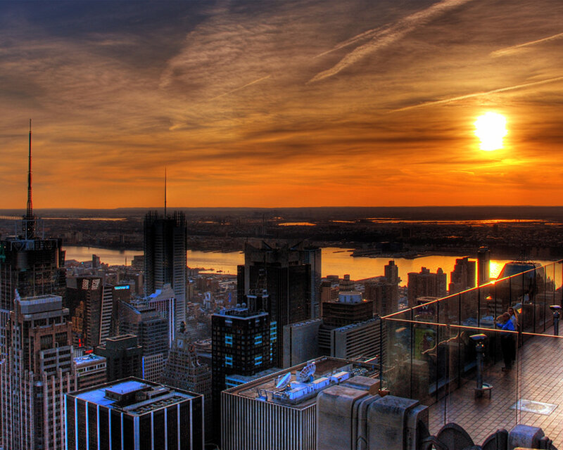 Sunset over New York City