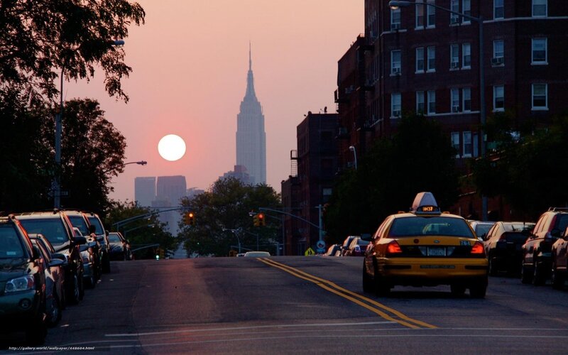 Sunset over New York City