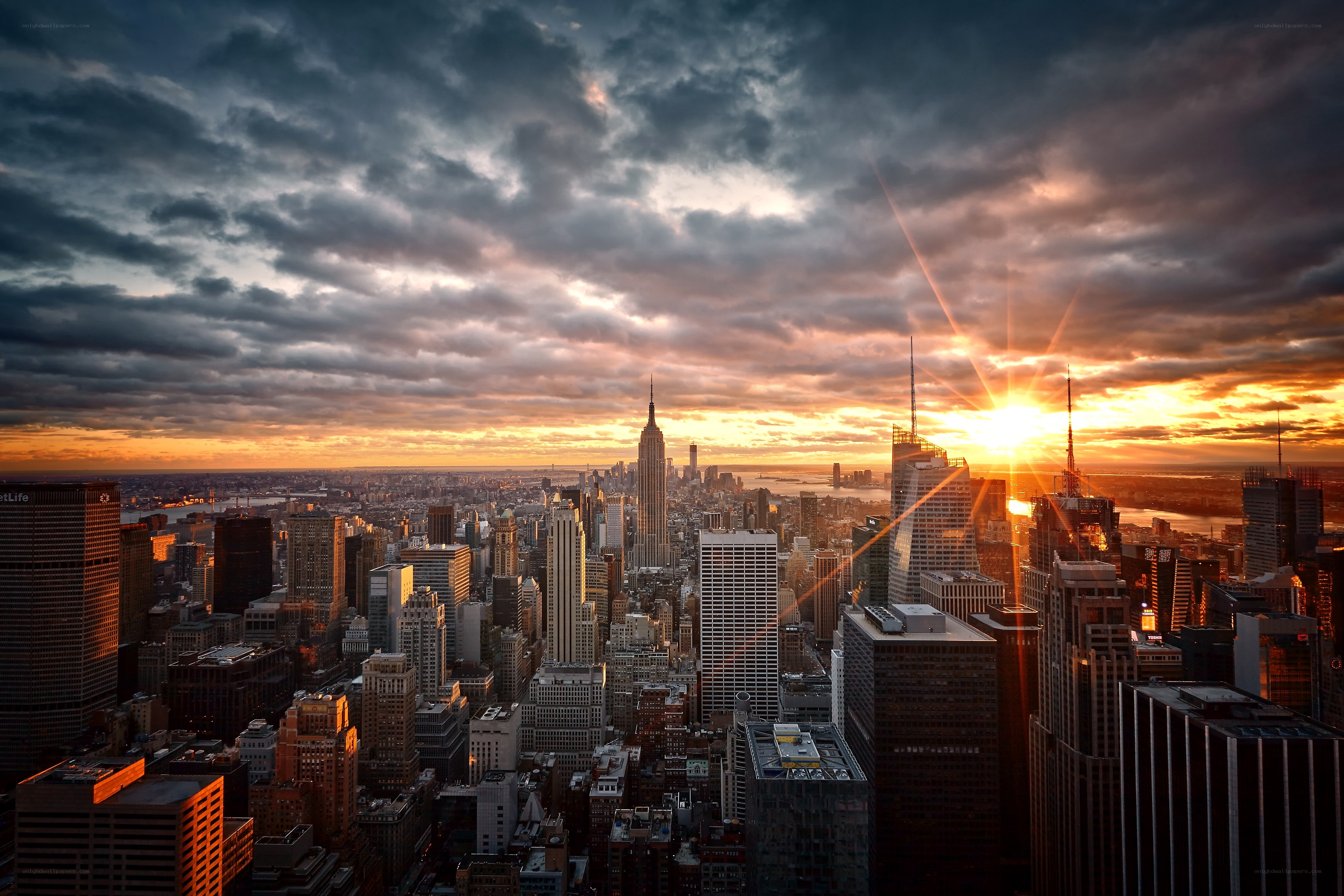 Sunset over New York City